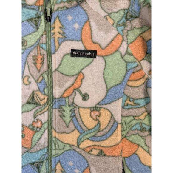 Columbia Girls Cream Ivory Fleece Jacket Benton Springs II Dark Stone Epicamp L - Picture 2 of 10